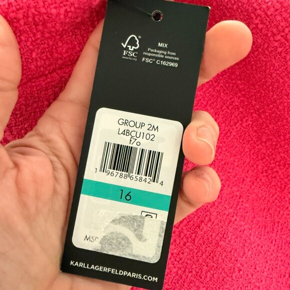 Karl Lagerfeld new hot pink jacket blazer size 16. - Picture 7 of 9